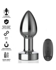 INTENSE - PLUG ANAL 10 VIBRATIONS MÉTAL AVEC TÉLÉCOMMANDE S