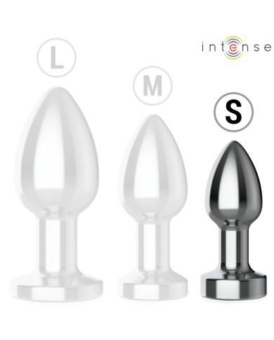 INTENSE - PLUG ANAL 10 VIBRATIONS MÉTAL AVEC TÉLÉCOMMANDE S