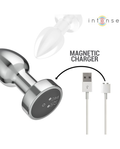 INTENSE - PLUG ANAL 10 VIBRATIONS MÉTAL AVEC TÉLÉCOMMANDE S