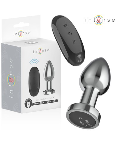 INTENSE - PLUG ANAL 10 VIBRATIONS MÉTAL AVEC TÉLÉCOMMANDE M