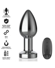 INTENSE - PLUG ANAL 10 VIBRATIONS MÉTAL AVEC TÉLÉCOMMANDE M