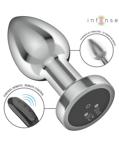 INTENSE - PLUG ANAL 10 VIBRATIONS MÉTAL AVEC TÉLÉCOMMANDE M
