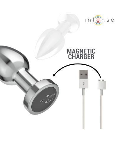 INTENSE - PLUG ANAL 10 VIBRATIONS MÉTAL AVEC TÉLÉCOMMANDE M