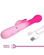 PRETTY LOVE - VIBRATEUR LAPIN MULTIFONCTION 3 EN 1 DEJON ROSE PRETTY LOVE - VIBRATEUR LAPIN MULTIFONCTION 3 EN 1 DEJON ROSE