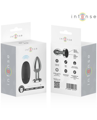 INTENSE - PLUG ANAL 10 VIBRATIONS MÉTAL AVEC TÉLÉCOMMANDE M