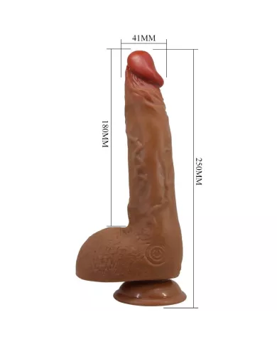 BAILE - MAGNIFIQUE VIBRATEUR RÉALISTE WILKS 5 RÉGLAGES 25 CM MULATO