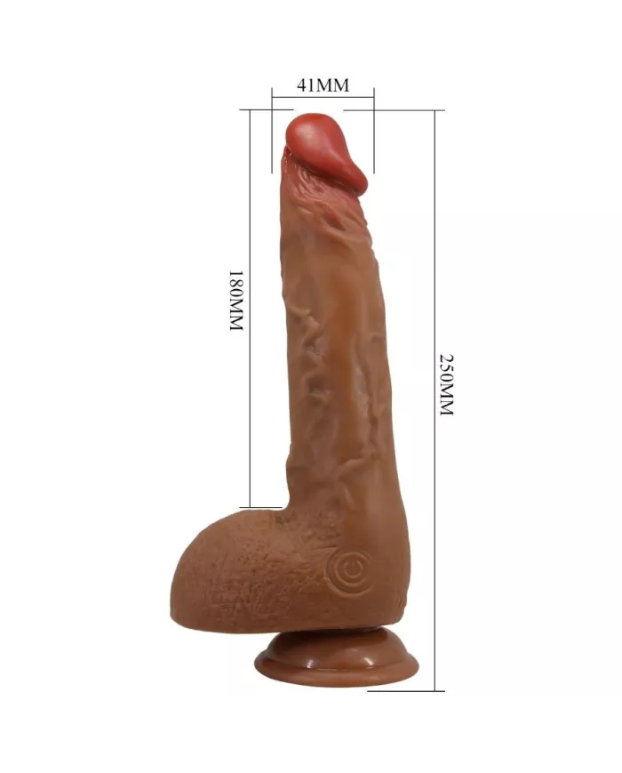 BAILE - MAGNIFIQUE VIBRATEUR RÉALISTE WILKS 5 RÉGLAGES 25 CM MULATO