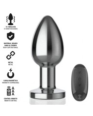 INTENSE - PLUG ANAL 10 VIBRATIONS MÉTAL AVEC TÉLÉCOMMANDE L