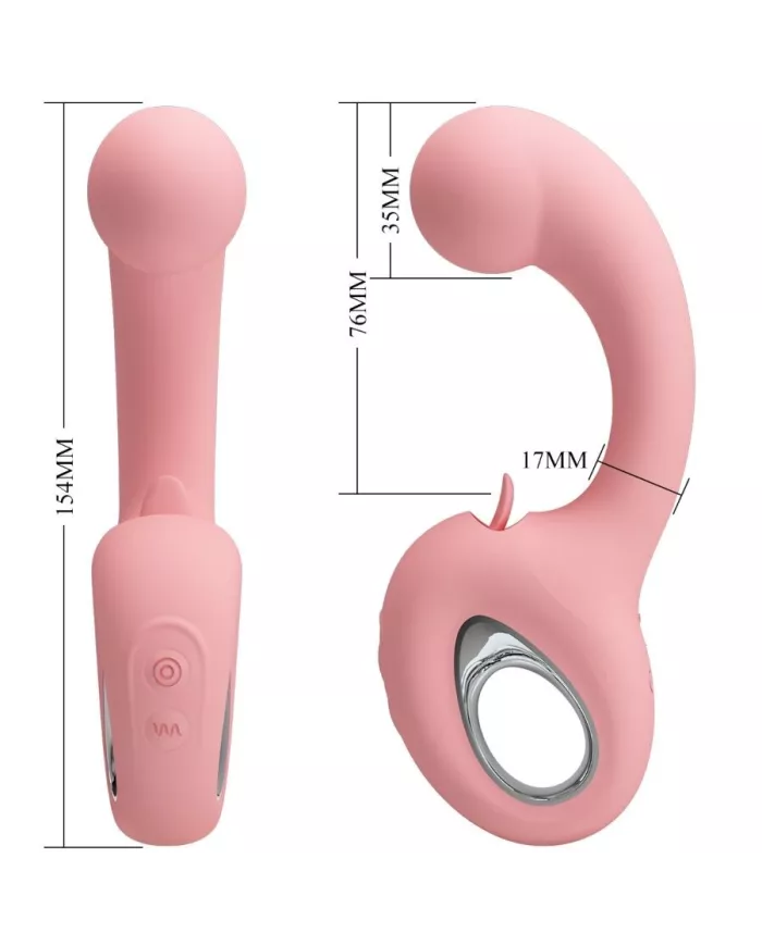 PRETTY LOVE - VIBRATEUR POINT G + STIMULATEUR DE CLITORIS ERYNNYES 10 VIBRATIONS ROSE PRETTY LOVE - VIBRATEUR POINT G + STIMULATEUR DE CLITORIS ERYNNYES 10 VIBRATIONS ROSE