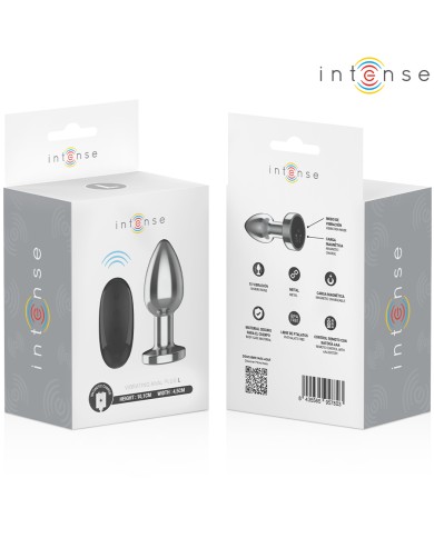INTENSE - PLUG ANAL 10 VIBRATIONS MÉTAL AVEC TÉLÉCOMMANDE L