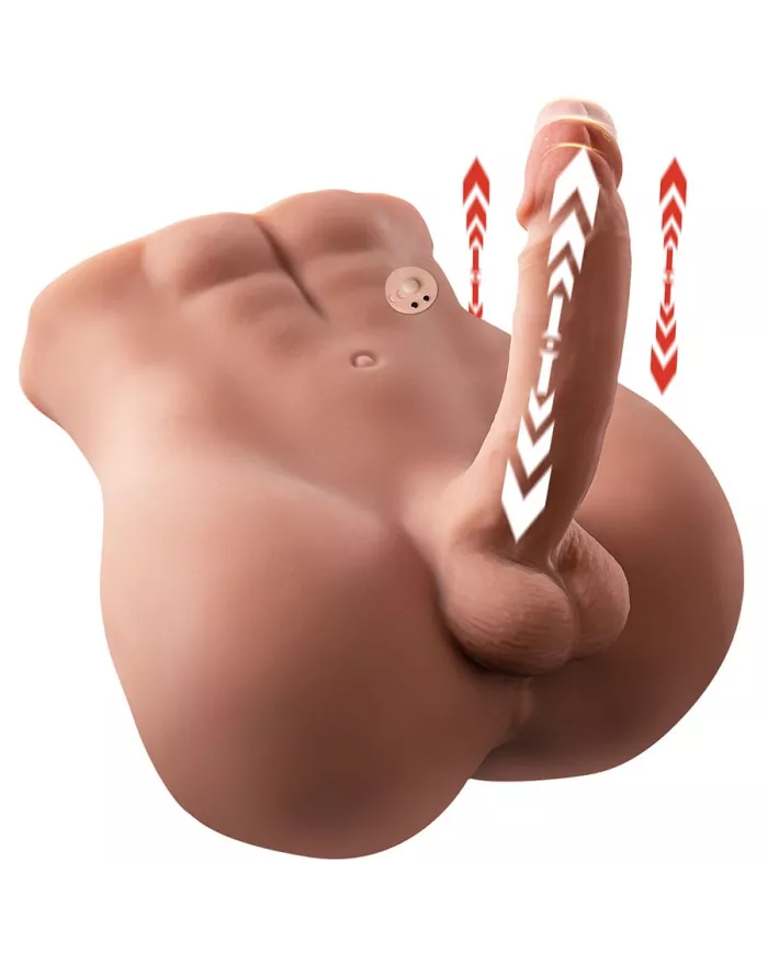 XISE - BERTLETT DILDO ASS GODE RÉALISTE ET MASTURBATEUR ANUS POSITION FRONTALE AVEC POUSSÉE 18 CM