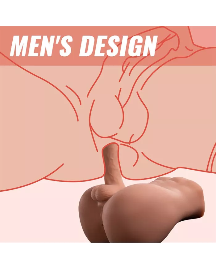 XISE - BERTLETT DILDO ASS GODE RÉALISTE ET MASTURBATEUR ANUS POSITION FRONTALE AVEC POUSSÉE 18 CM