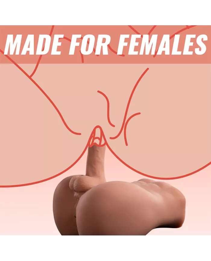 XISE - BERTLETT DILDO ASS GODE RÉALISTE ET MASTURBATEUR ANUS POSITION FRONTALE AVEC POUSSÉE 18 CM