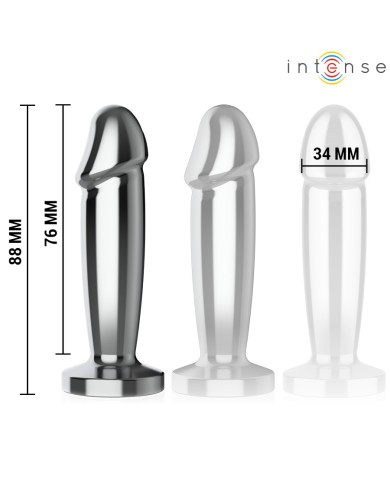 INTENSE - PLUG ANAL 10 VIBRATIONS GODE MÉTALLIQUE AVEC TÉLÉCOMMANDE S