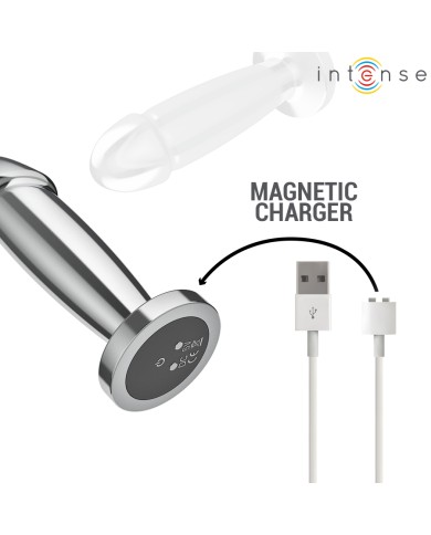 INTENSE - PLUG ANAL 10 VIBRATIONS GODE MÉTALLIQUE AVEC TÉLÉCOMMANDE S