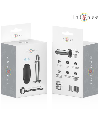 INTENSE - PLUG ANAL 10 VIBRATIONS GODE MÉTALLIQUE AVEC TÉLÉCOMMANDE S