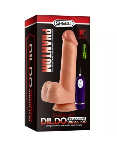 SHEQU - ADAM VIBRATEUR DILDO AVEC TÉLÉCOMMANDE 21 CM