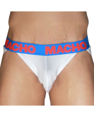 MACHO - MX29AZ JOCK BLANC + BLEU FONCÉ S