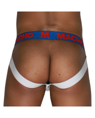 MACHO - MX29AZ JOCK BLANC + BLEU FONCÉ S