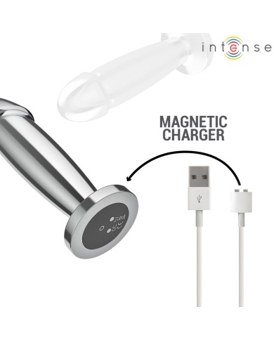 INTENSE - PLUG ANAL 10 VIBRATIONS GODE MÉTALLIQUE AVEC TÉLÉCOMMANDE M