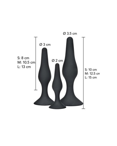 TOYJOY - Plug anal CURVY COMPANIONS 3 pièces Noir