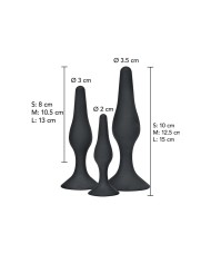 TOYJOY - Plug anal CURVY COMPANIONS 3 pièces Noir