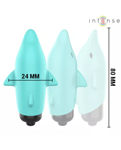 INTENSE - ECHO BALLE VIBRANTE BLEU DAUPHIN 8 X 4,7 CM