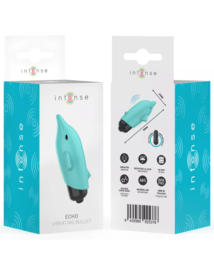 INTENSE - ECHO BALLE VIBRANTE BLEU DAUPHIN 8 X 4,7 CM INTENSE - ECHO BALLE VIBRANTE BLEU DAUPHIN 8 X 4,7 CM