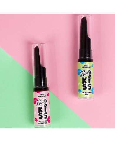 SECRETPLAY - GELS COQUINS BAISERS AVEC EFFETS DE SEXE ORAL FRAISE & MENTHE 2 X 8 GR