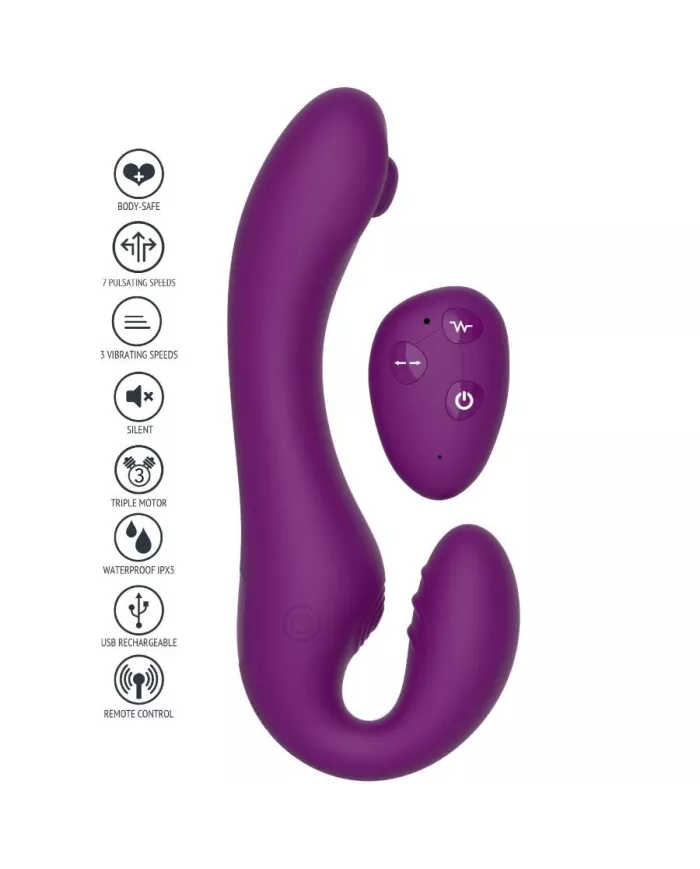 XOCOON - VIBRATEUR SANS STRAPLESS 2 EN 1 AVEC TÉLÉCOMMANDE VIOLET XOCOON - VIBRATEUR SANS STRAPLESS 2 EN 1 AVEC TÉLÉCOMMANDE VIOLET