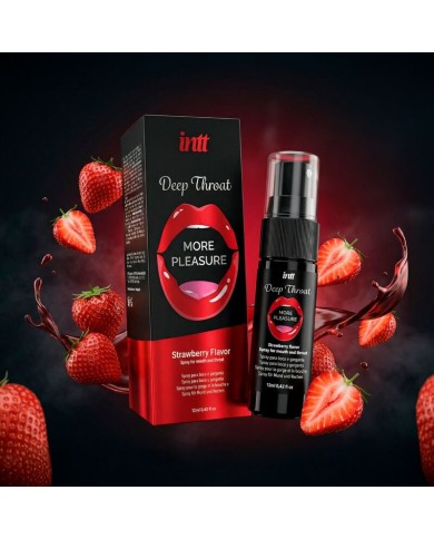 INTT - SPRAY ORAL POUR PLUS DE PLAISIR ET DE GORGE PROFONDE, SAVEUR FRAISE