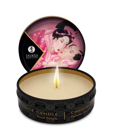 SHUNGA - BOUGIE DE MASSAGE MINI CARESS BY CANDELIGHT ROSES 30 ML