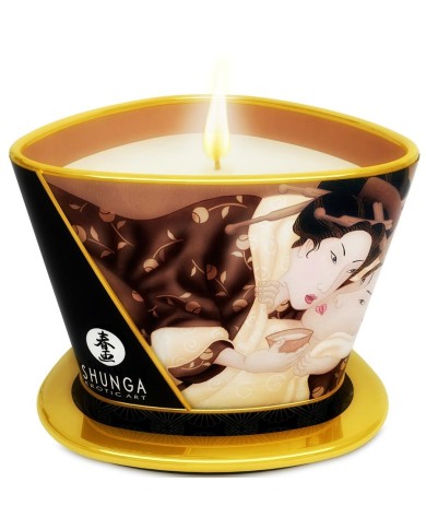 SHUNGA - BOUGIE DE MASSAGE AU CHOCOLAT MINI CARESS BY CANDELIGHT 170 ML