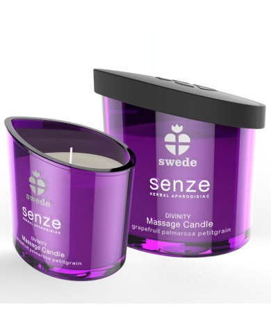 SWEDE - BOUGIE DE MASSAGE SENZE DIVINITY - PAMPLEMOUSSE, PALMAROSA, PETITGRAIN