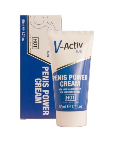 HOT - CRÈME STIMULANTE POUR LE PÉNIS V-ACTIV POUR HOMMES 50 ML