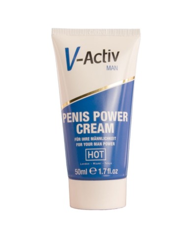 HOT - CRÈME STIMULANTE POUR LE PÉNIS V-ACTIV POUR HOMMES 50 ML