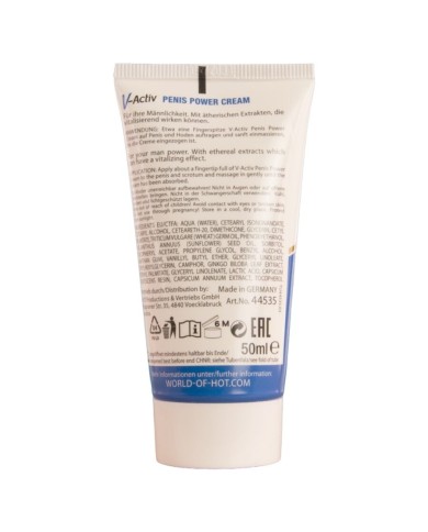 HOT - CRÈME STIMULANTE POUR LE PÉNIS V-ACTIV POUR HOMMES 50 ML