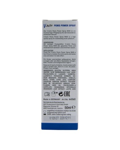 HOT - V-ACTIV, SPRAY STIMULANT POUR LE PÉNIS, 50 ML