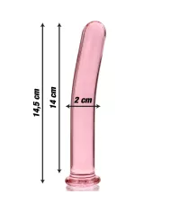 NEBULA SERIES BY IBIZA - MODÈLE 8 GODE EN VERRE BOROSILICATE ROSE 14.5 CM -O- 2 CM