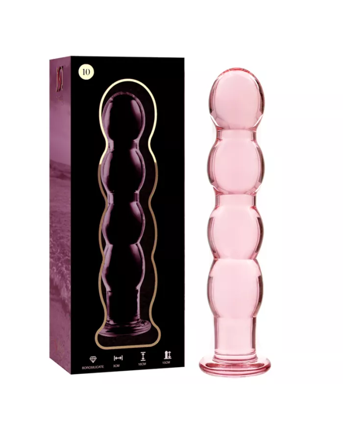 NEBULA SERIES BY IBIZA - MODÈLE 10 GODE EN VERRE BOROSILICATE ROSE 16.5 CM -O- 3.5 CM