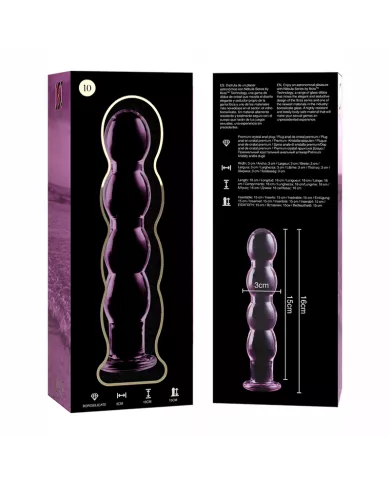 NEBULA SERIES BY IBIZA - MODÈLE 10 GODE EN VERRE BOROSILICATE ROSE 16.5 CM -O- 3.5 CM
