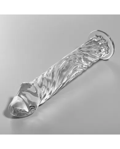 NEBULA SERIES BY IBIZA - MODÈLE 12 GODE EN VERRE BOROSILICATE CLAIR 17 CM -O- 3.5 CM