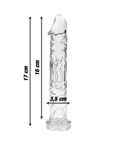 NEBULA SERIES BY IBIZA - MODÈLE 12 GODE EN VERRE BOROSILICATE CLAIR 17 CM -O- 3.5 CM