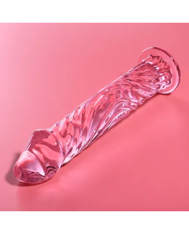 NEBULA SERIES BY IBIZA - MODÈLE 12 GODE EN VERRE BOROSILICATE ROSE 17 CM -O- 3.5 CM