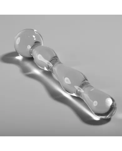 NEBULA SERIES BY IBIZA - MODÈLE 13 GODE EN VERRE BOROSILICATE CLAIR 18 CM -O- 3.5 CM