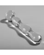 NEBULA SERIES BY IBIZA - MODÈLE 13 GODE EN VERRE BOROSILICATE CLAIR 18 CM -O- 3.5 CM