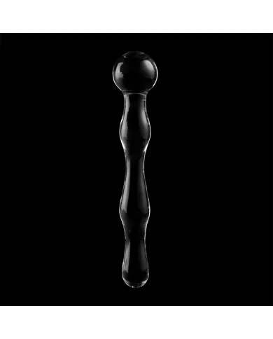 NEBULA SERIES BY IBIZA - MODÈLE 13 GODE EN VERRE BOROSILICATE CLAIR 18 CM -O- 3.5 CM