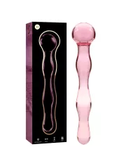 NEBULA SERIES BY IBIZA - MODÈLE 13 GODE EN VERRE BOROSILICATE ROSE 18 CM -O- 3.5 CM