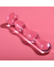 NEBULA SERIES BY IBIZA - MODÈLE 13 GODE EN VERRE BOROSILICATE ROSE 18 CM -O- 3.5 CM