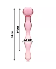 NEBULA SERIES BY IBIZA - MODÈLE 13 GODE EN VERRE BOROSILICATE ROSE 18 CM -O- 3.5 CM